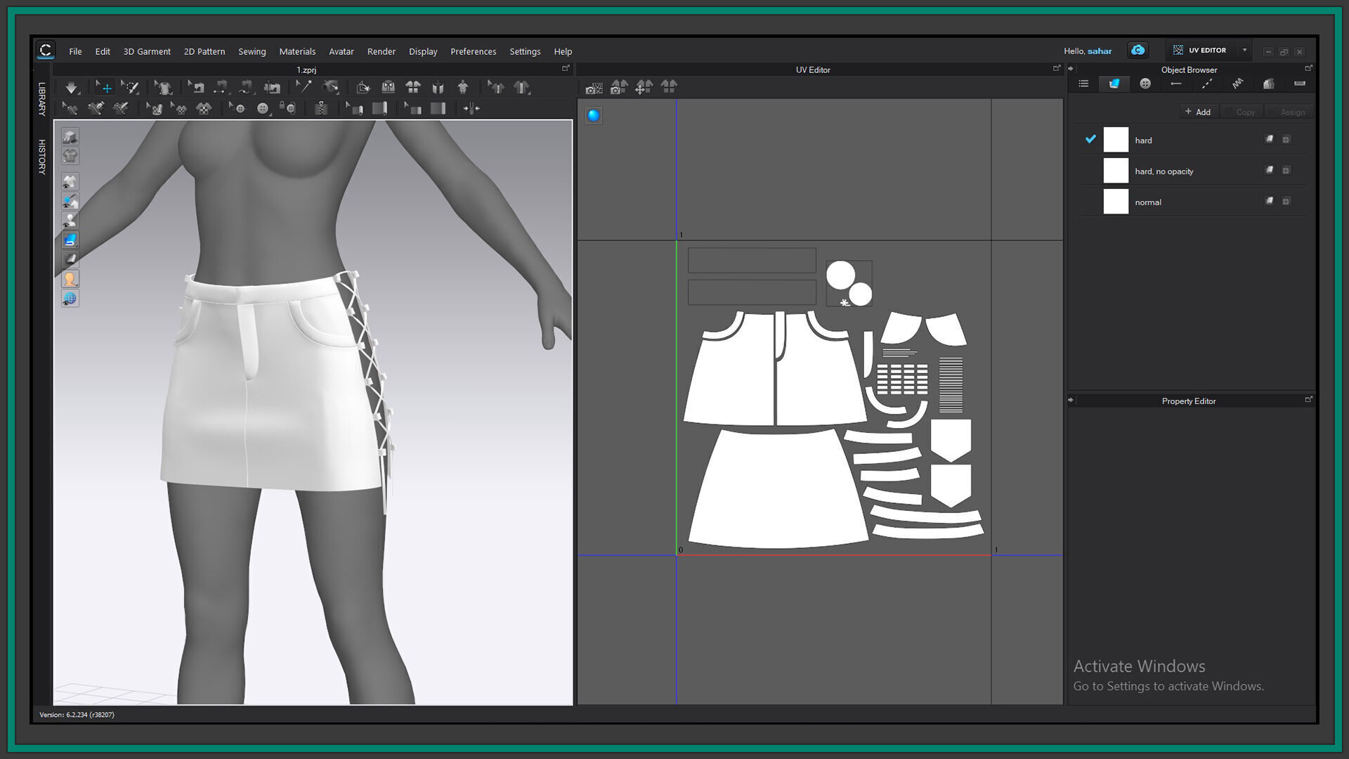 5 female short skirt 3D model_7