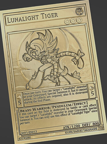 Lunalight Tiger - yu-gi-oh Free 3D print model