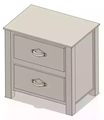 1 inch Scale Bedside Table