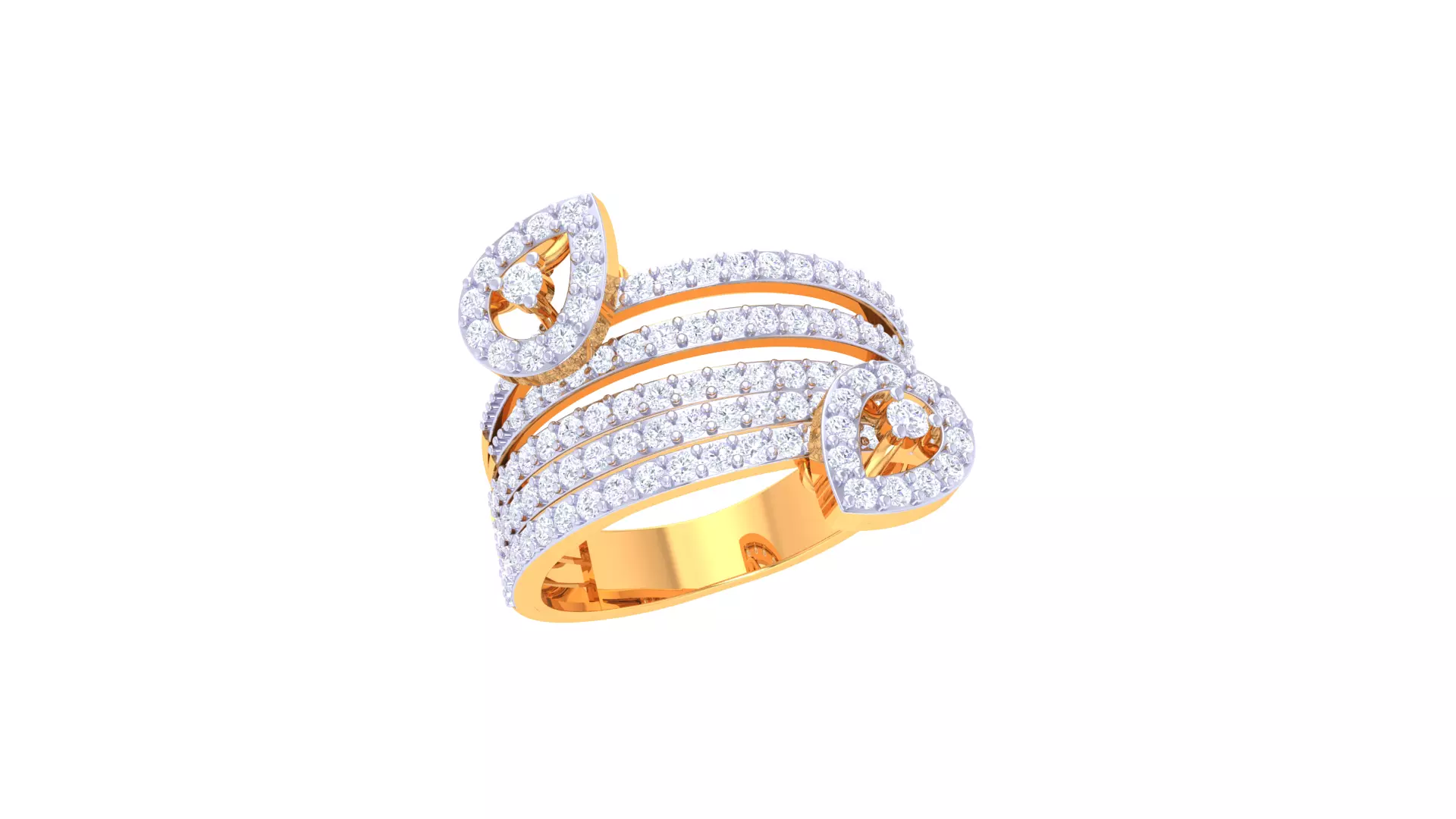 Women Ring Render 3dm STL OBJ FBX Details 3D print model