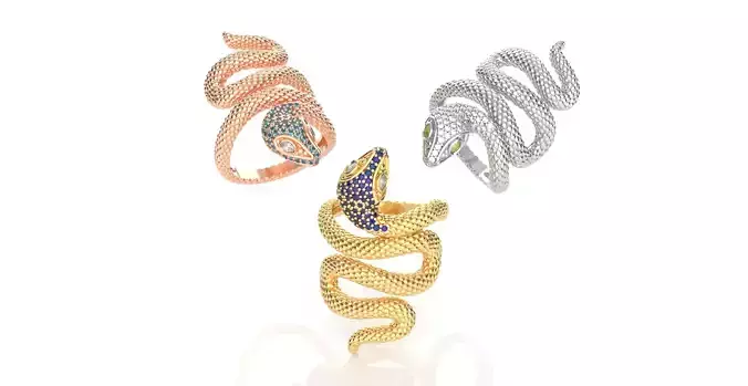 Pave Snake Ring
