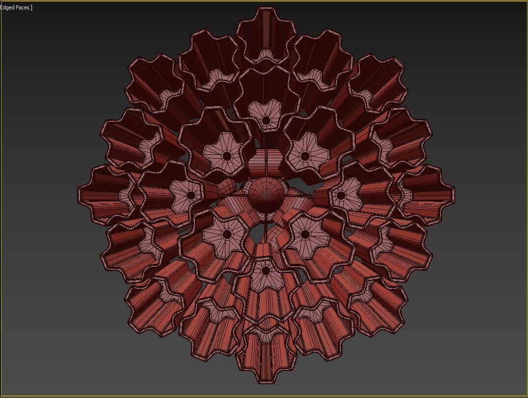 Addis 4 Light Mini Chandelier 3D model_11