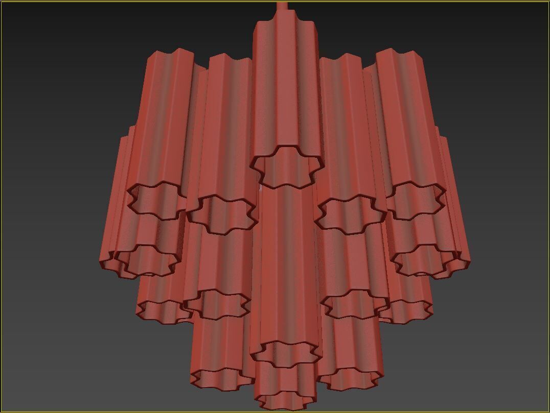 Addis 4 Light Mini Chandelier 3D model_9