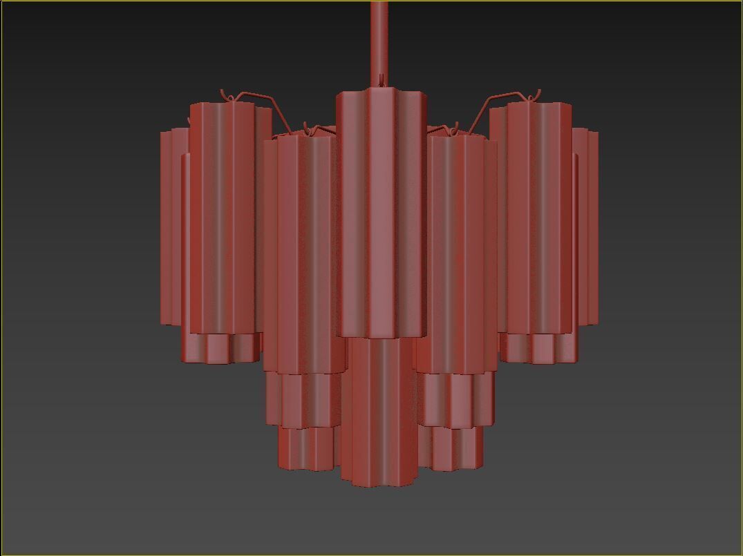 Addis 4 Light Mini Chandelier 3D model_8