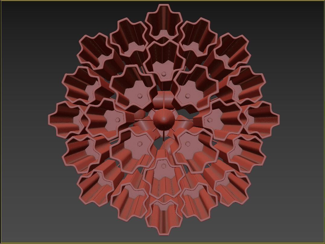 Addis 4 Light Mini Chandelier 3D model_10