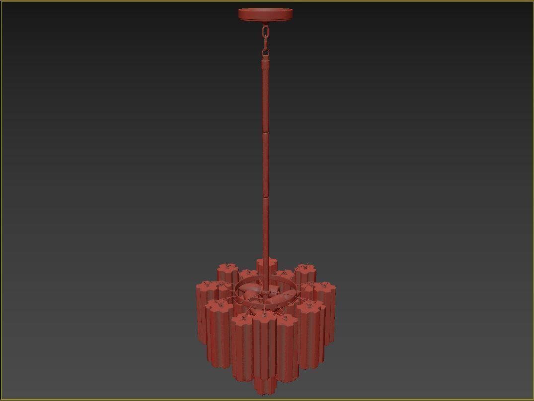 Addis 4 Light Mini Chandelier 3D model_6