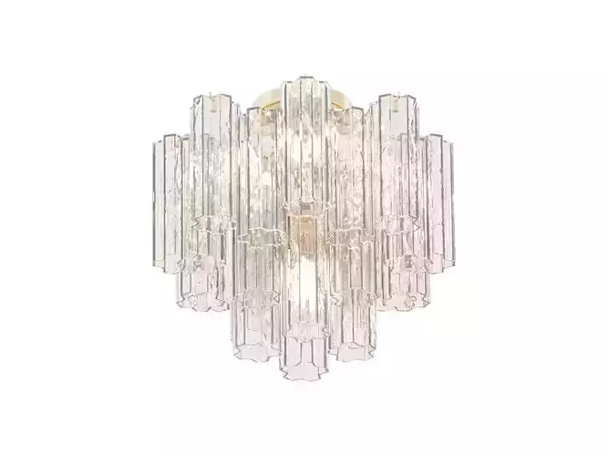 Addis 4 Light Semi Flush 3D model