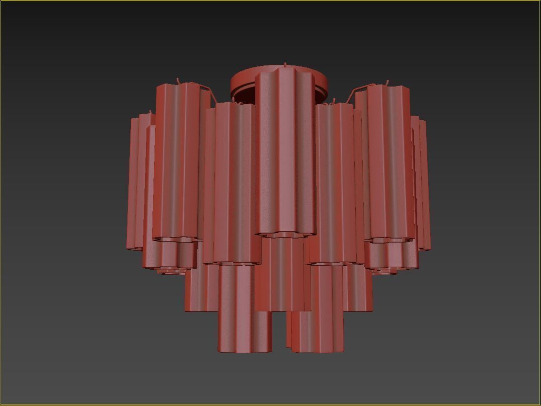 Addis 4 Light Semi Flush 3D model_10
