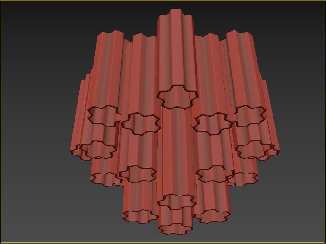 Addis 4 Light Semi Flush 3D model_6