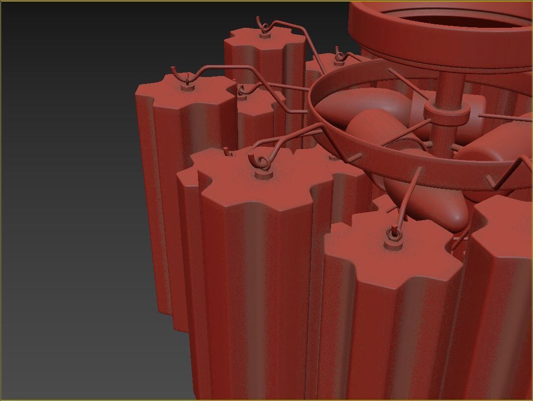 Addis 4 Light Semi Flush 3D model_9