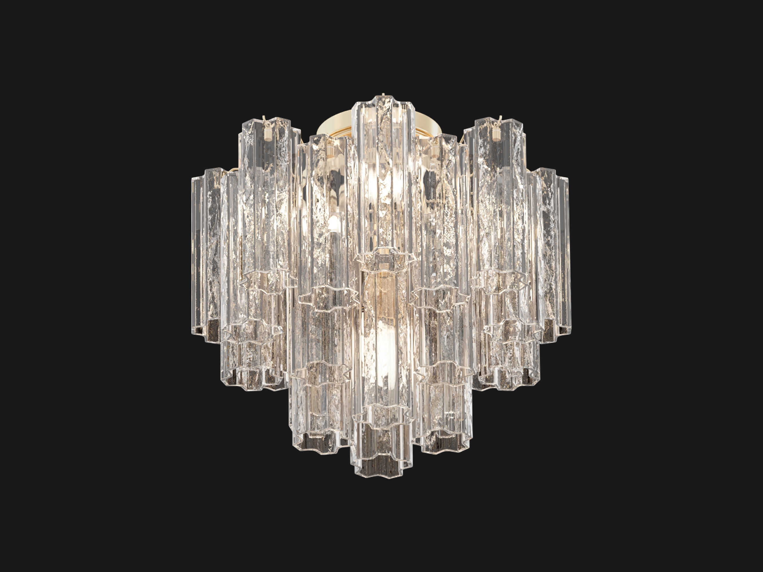 Addis 4 Light Semi Flush 3D model_2