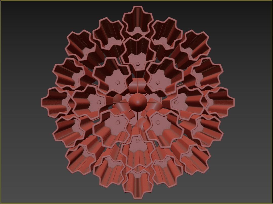 Addis 4 Light Semi Flush 3D model_7