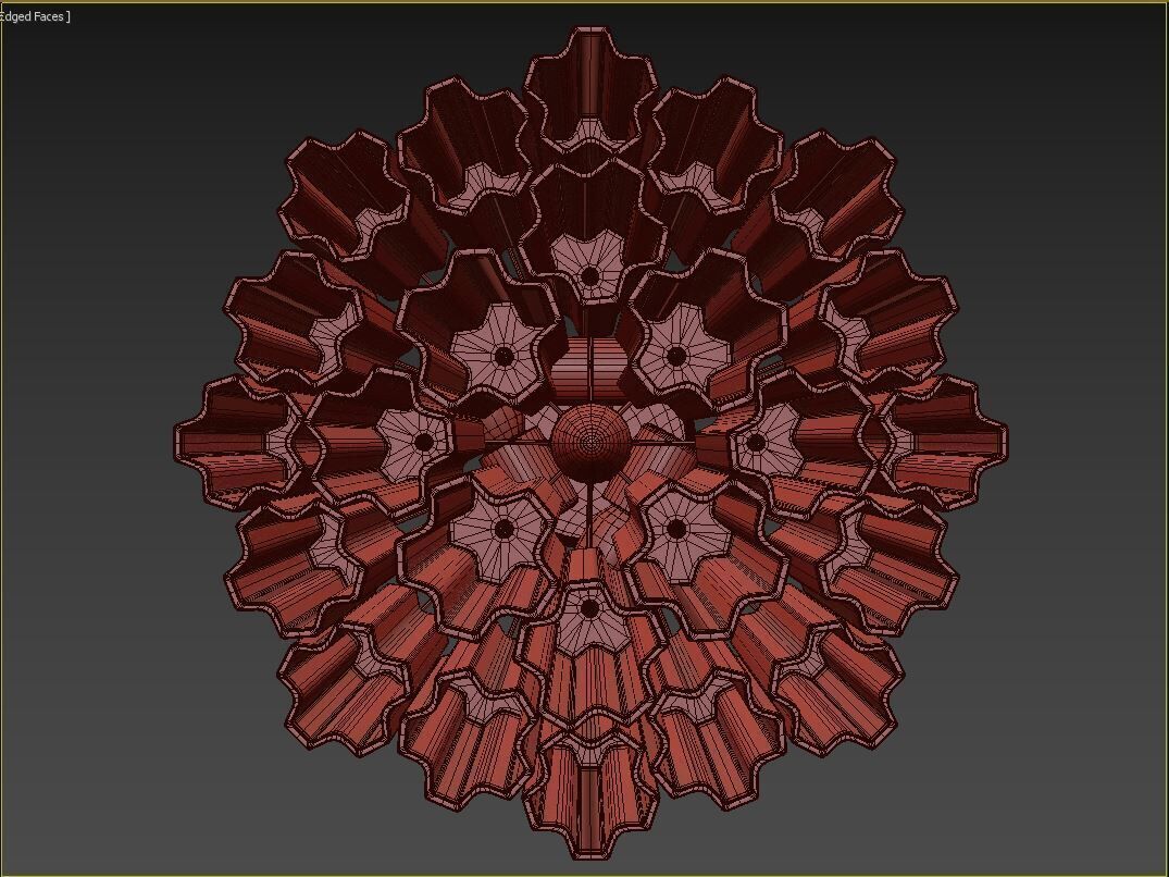 Addis 4 Light Semi Flush 3D model_8