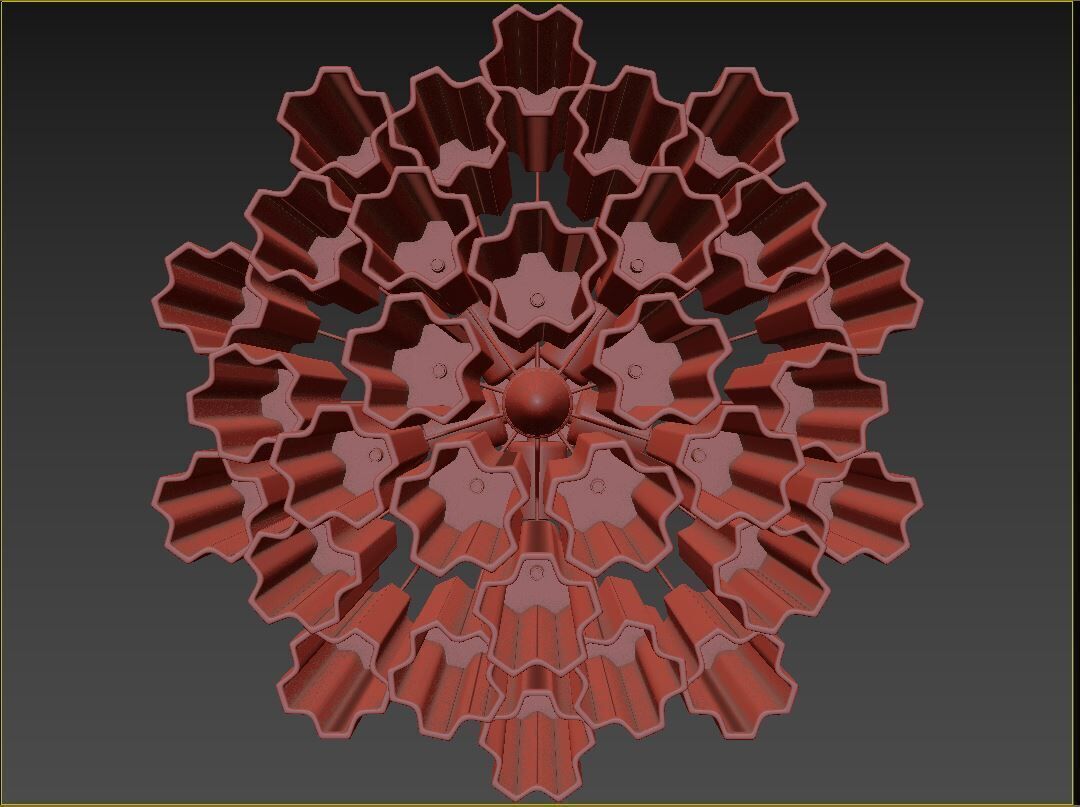 Addis 6 Light Chandelier 3D model_8