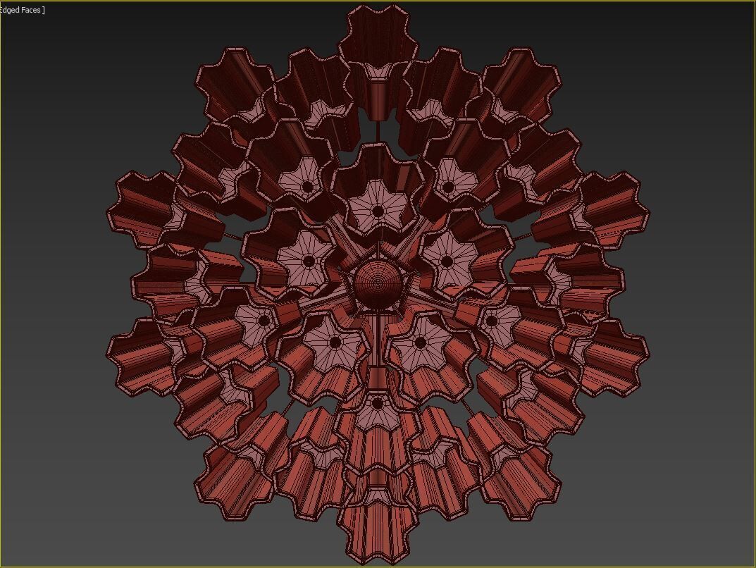 Addis 6 Light Chandelier 3D model_9