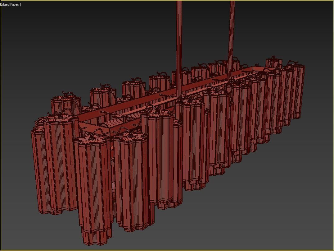 Addis 14 Light Linear Chandelier 3D model_6