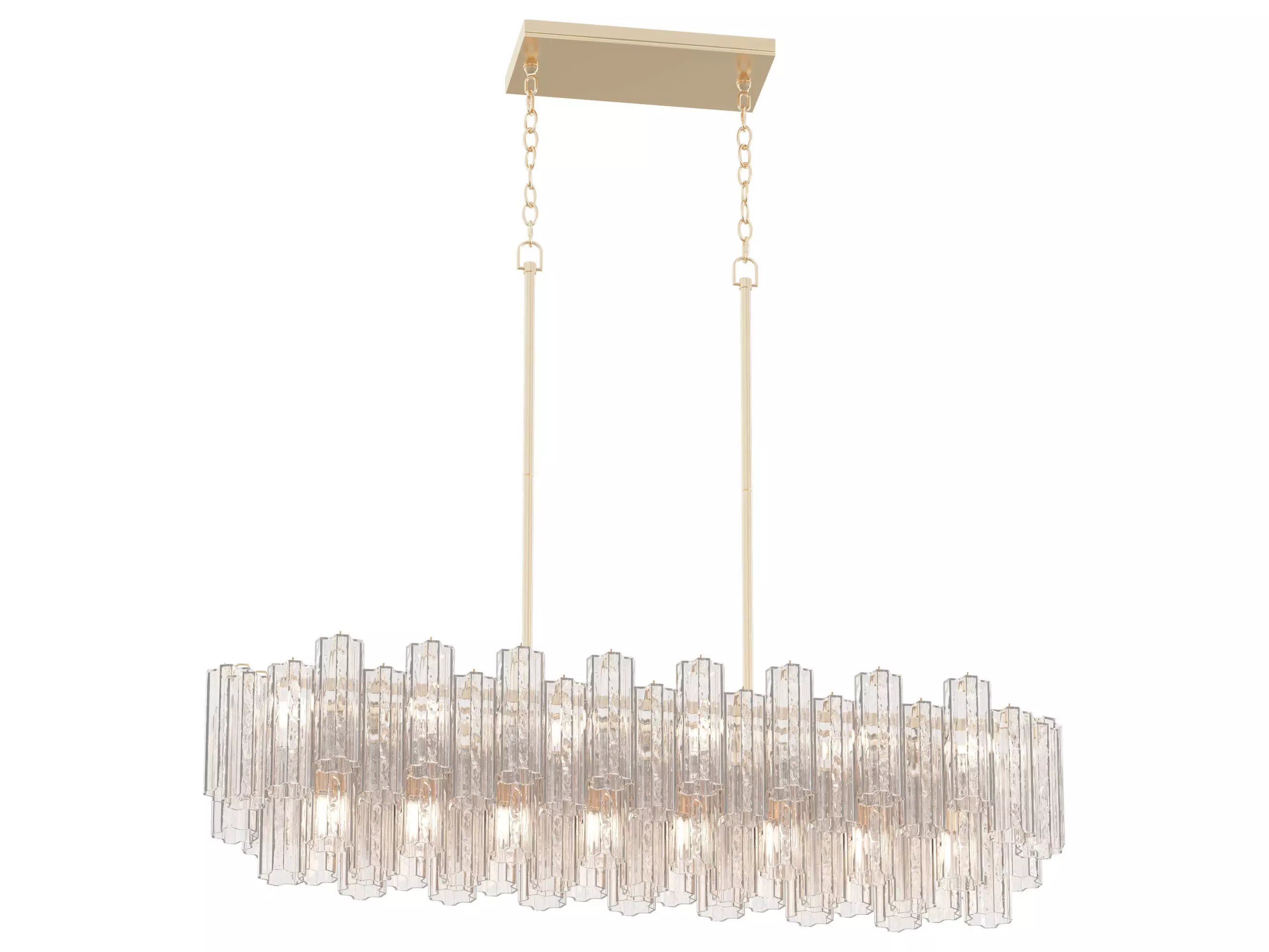 Addis 14 Light Linear Chandelier 3D model_0