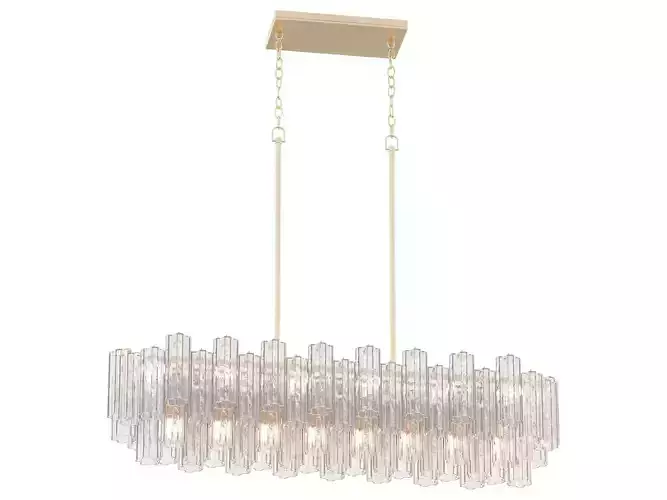 Addis 14 Light Linear Chandelier 3D model