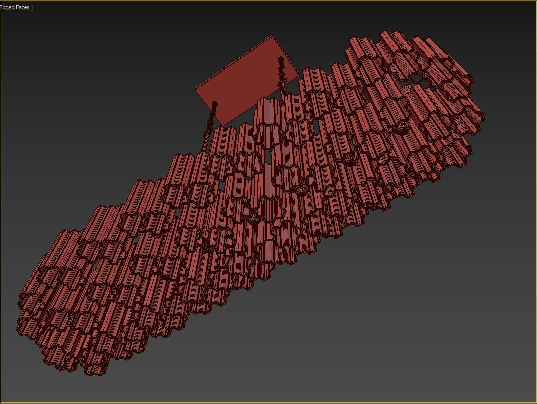 Addis 14 Light Linear Chandelier 3D model_7