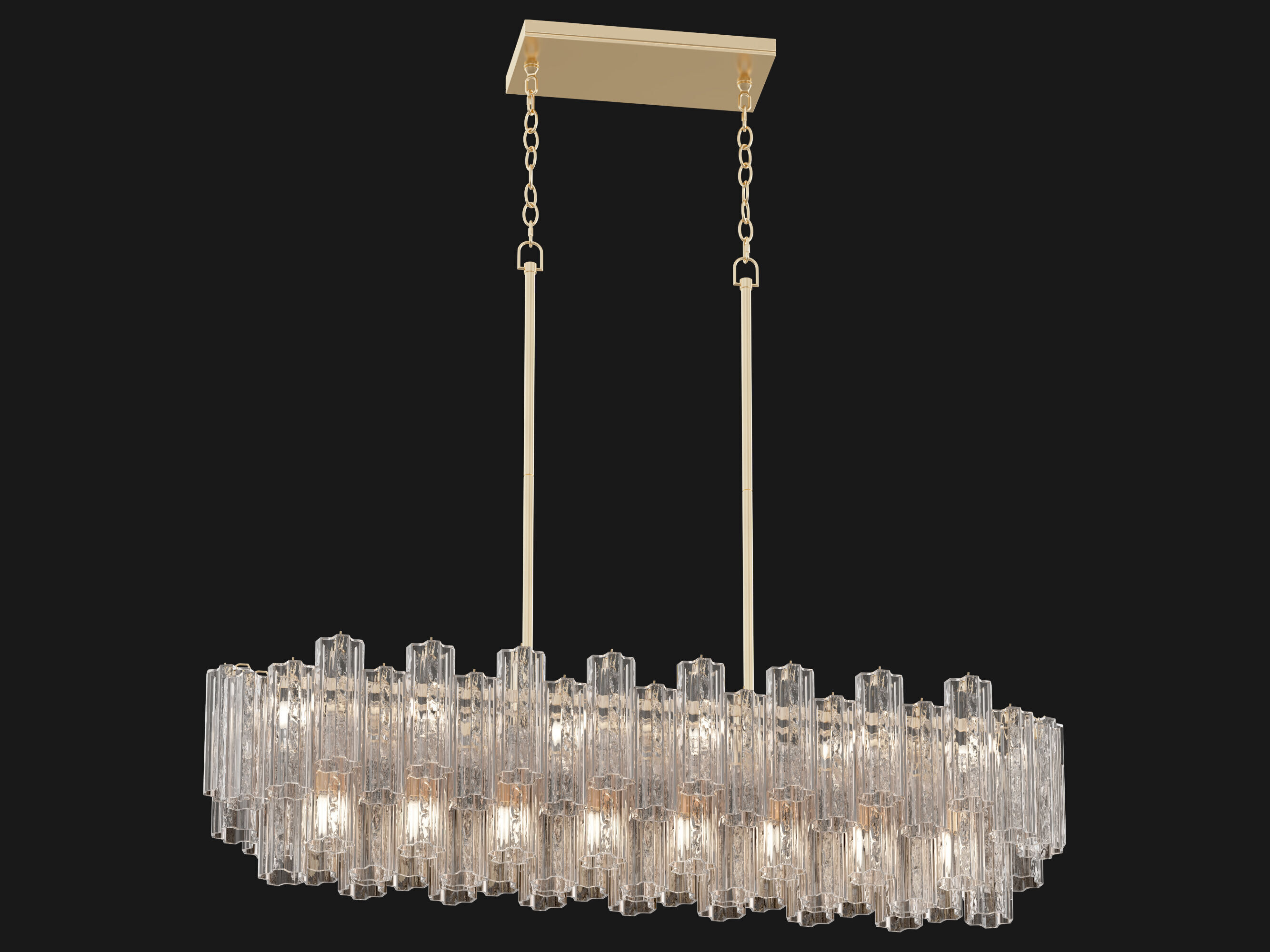Addis 14 Light Linear Chandelier 3D model_1