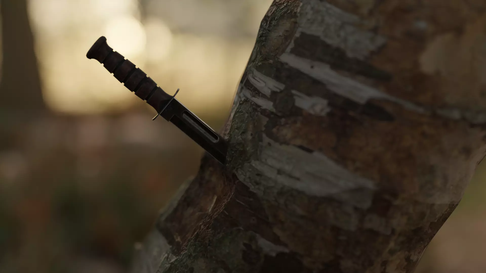 Ka-Bar Knife - Vietnan War - Game Ready - Low Poly PBR 3D Model  Low-poly 3D model_0