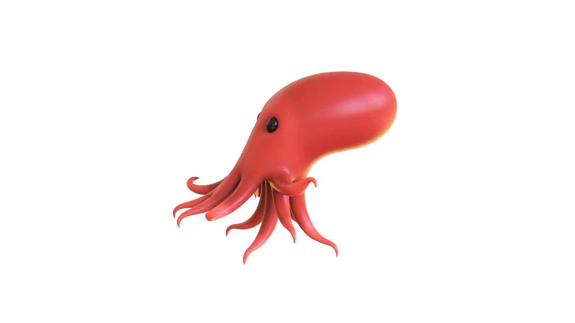 Cartoon Octopus v002 3D model_5