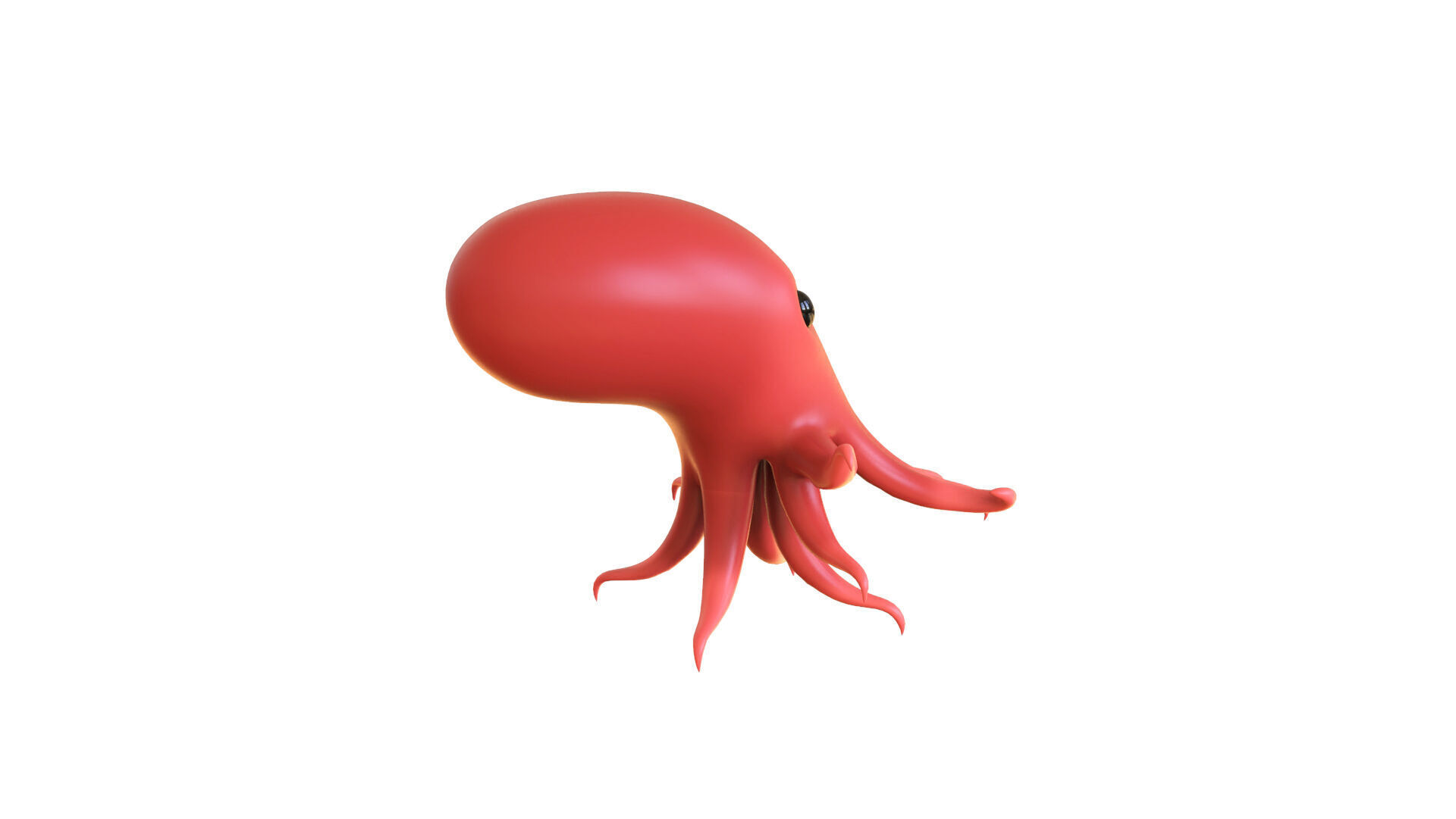 Cartoon Octopus v002 3D model_11