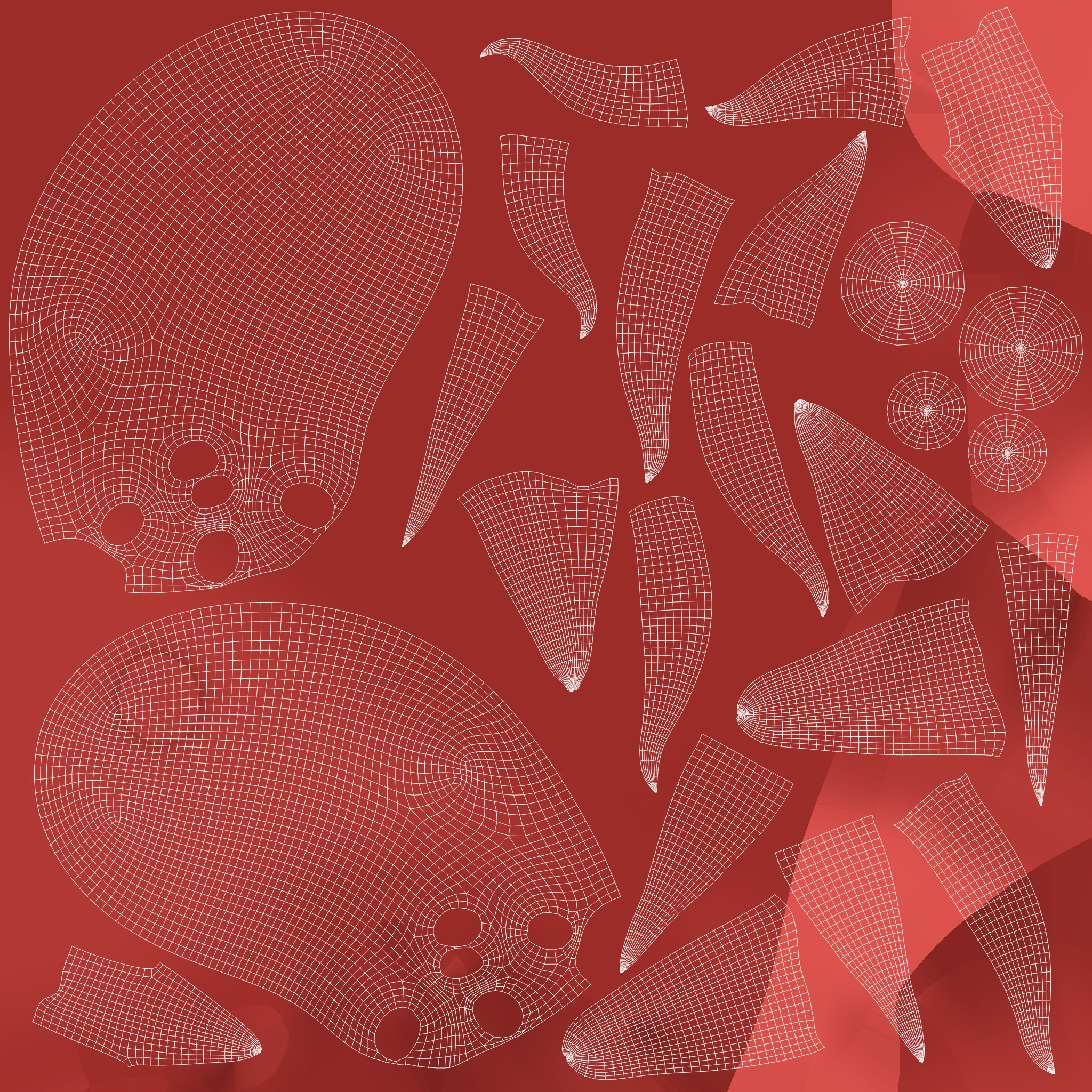 Cartoon Octopus v002 3D model_16