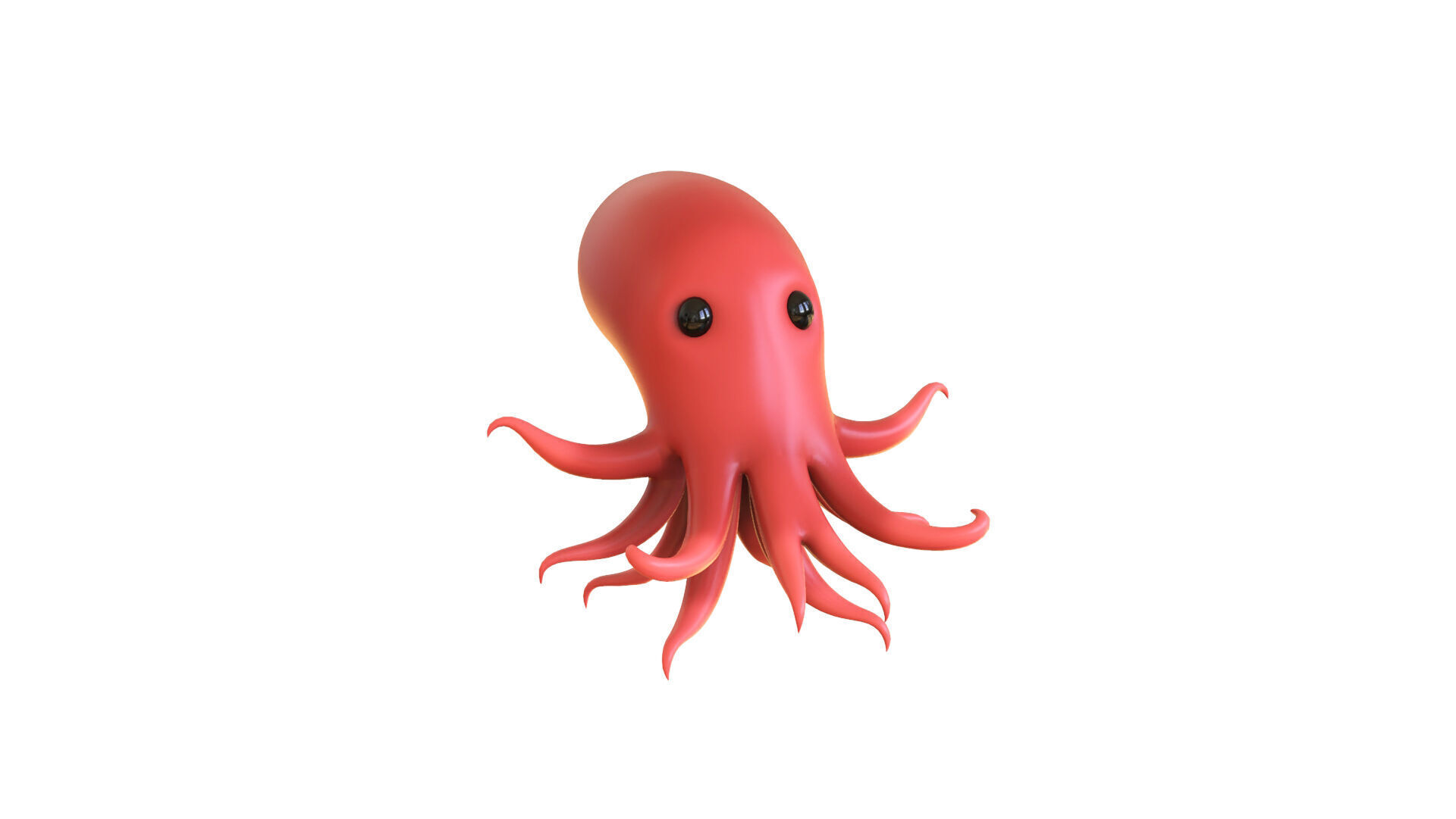 Cartoon Octopus v002 3D model_15