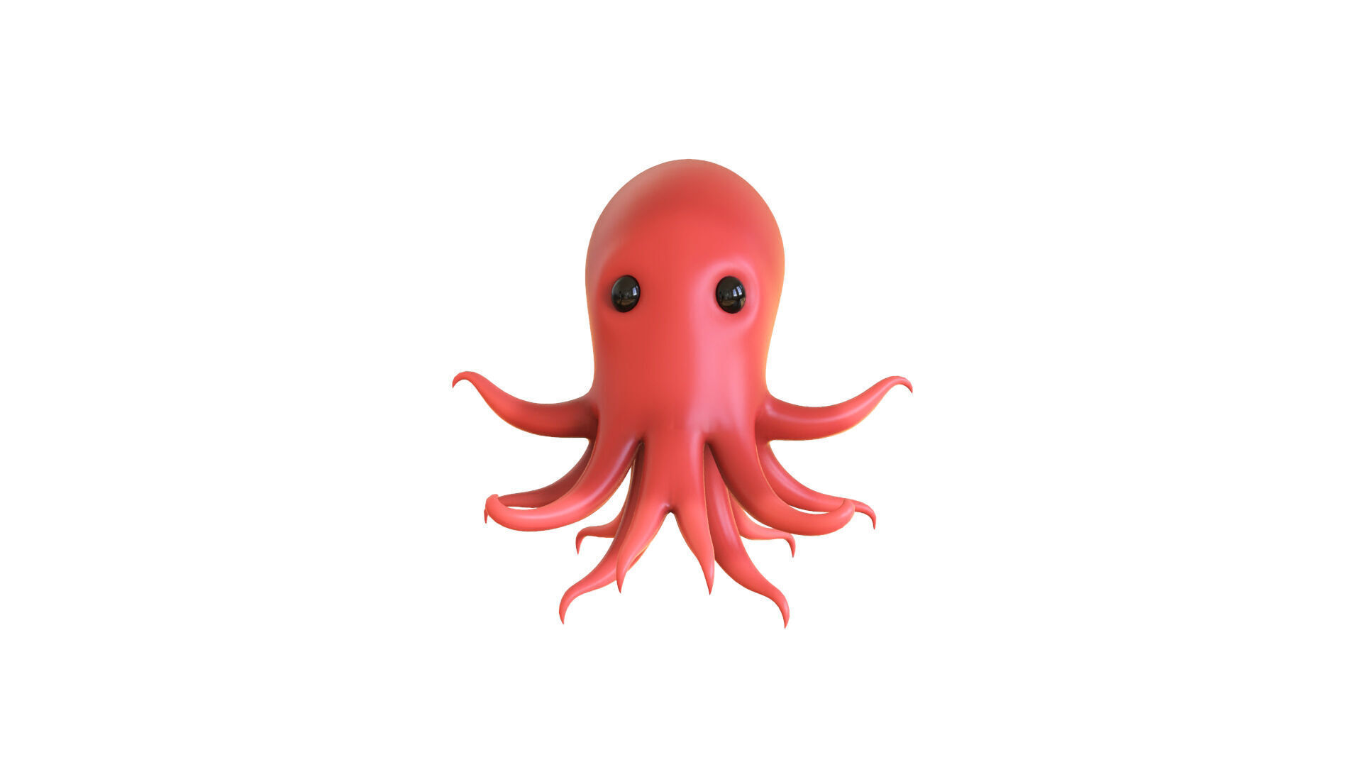 Cartoon Octopus v002 3D model_3