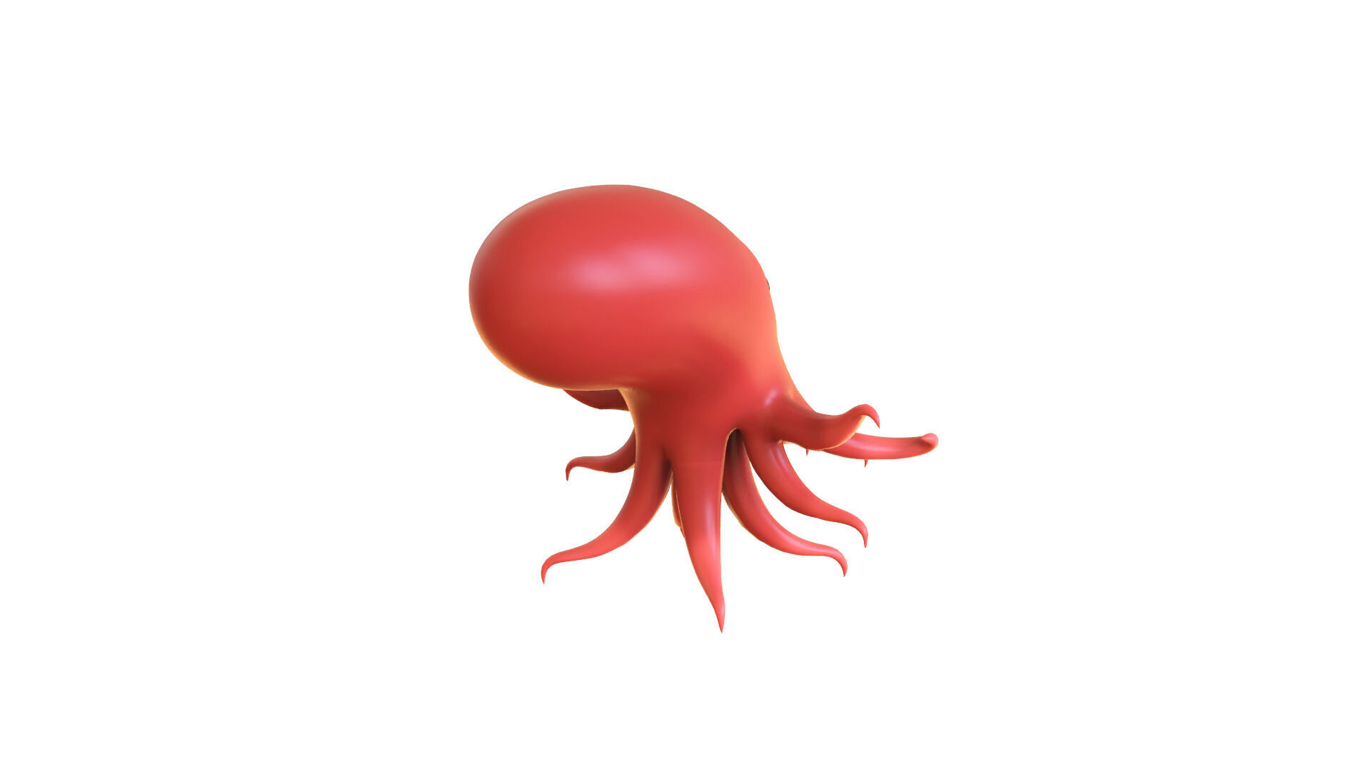 Cartoon Octopus v002 3D model_10
