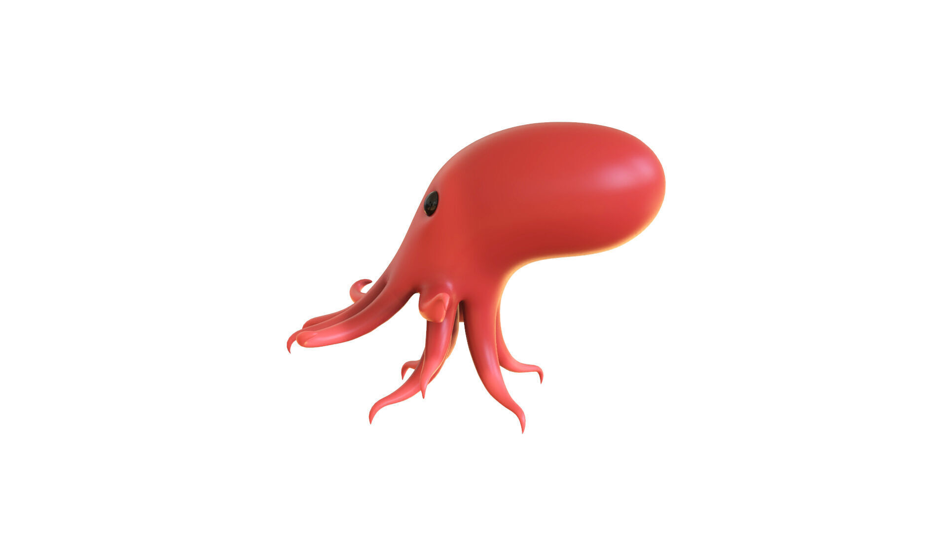 Cartoon Octopus v002 3D model_6