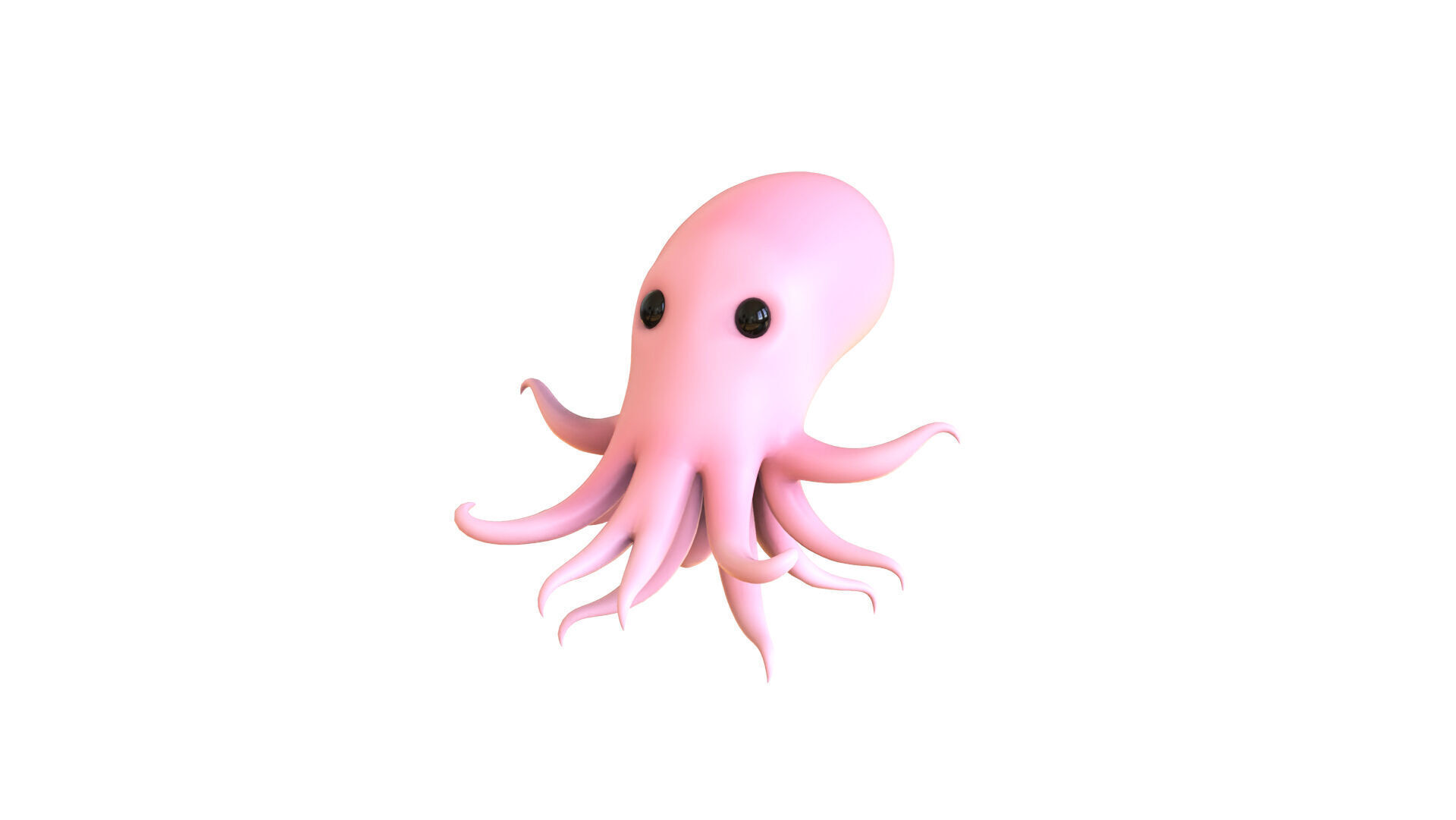 Cartoon Octopus v003 3D model_1