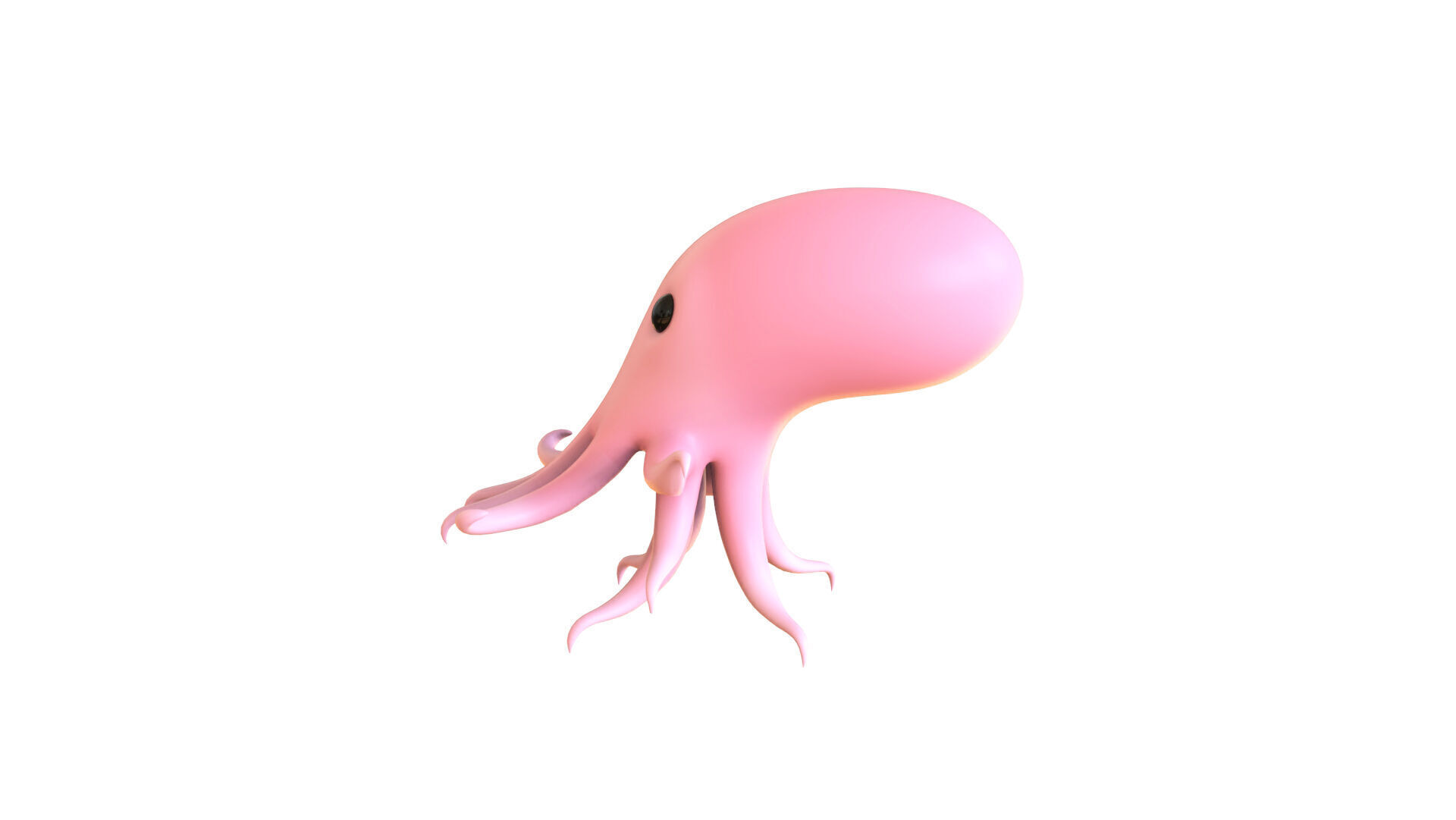 Cartoon Octopus v003 3D model_8