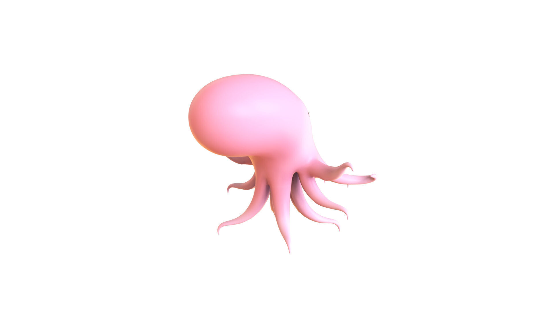 Cartoon Octopus v003 3D model_11