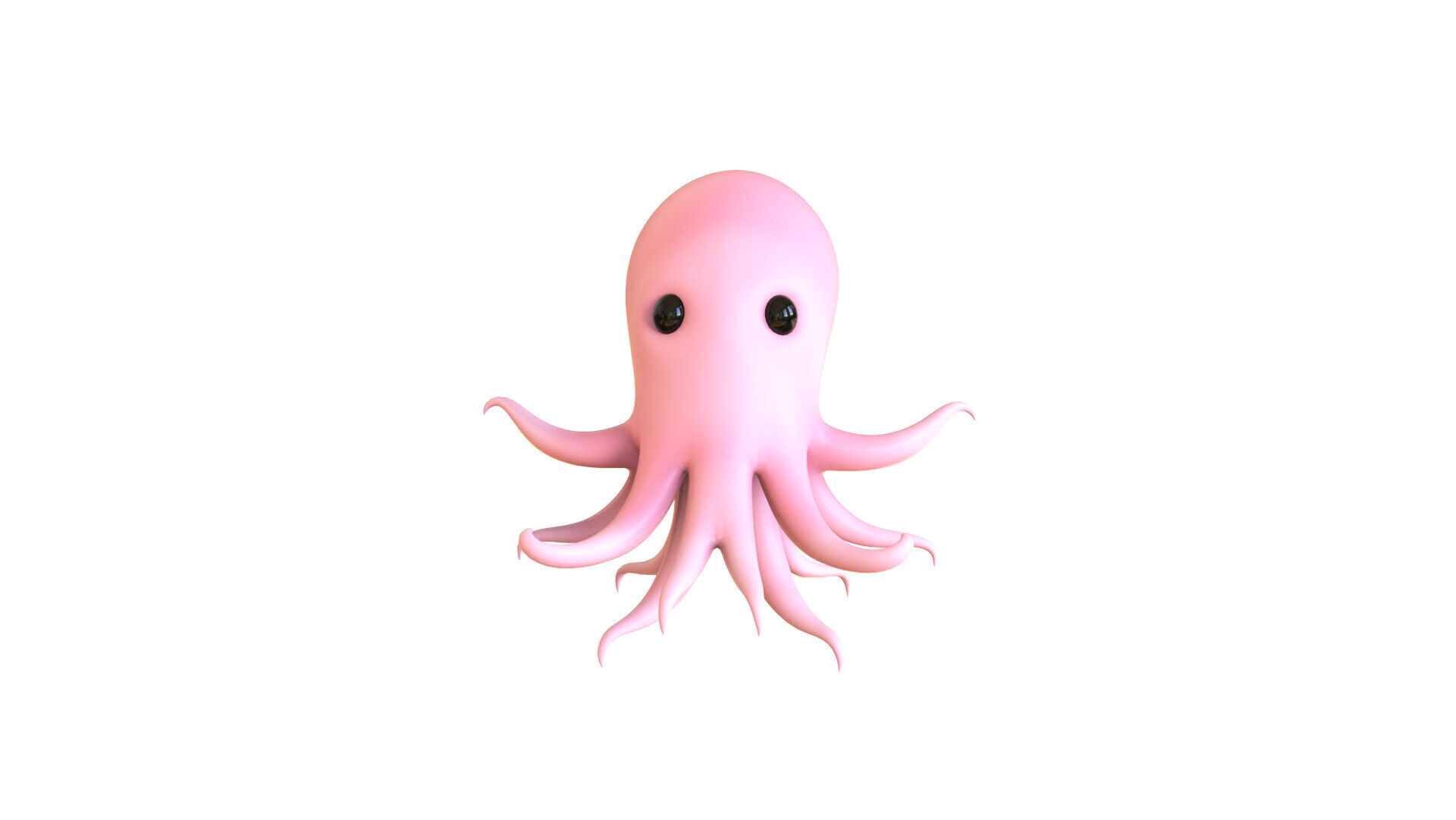 Cartoon Octopus v003 3D model_2