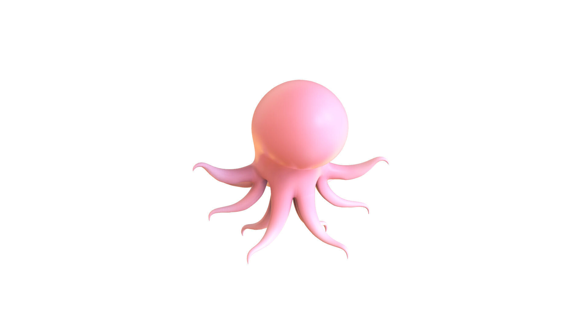 Cartoon Octopus v003 3D model_4