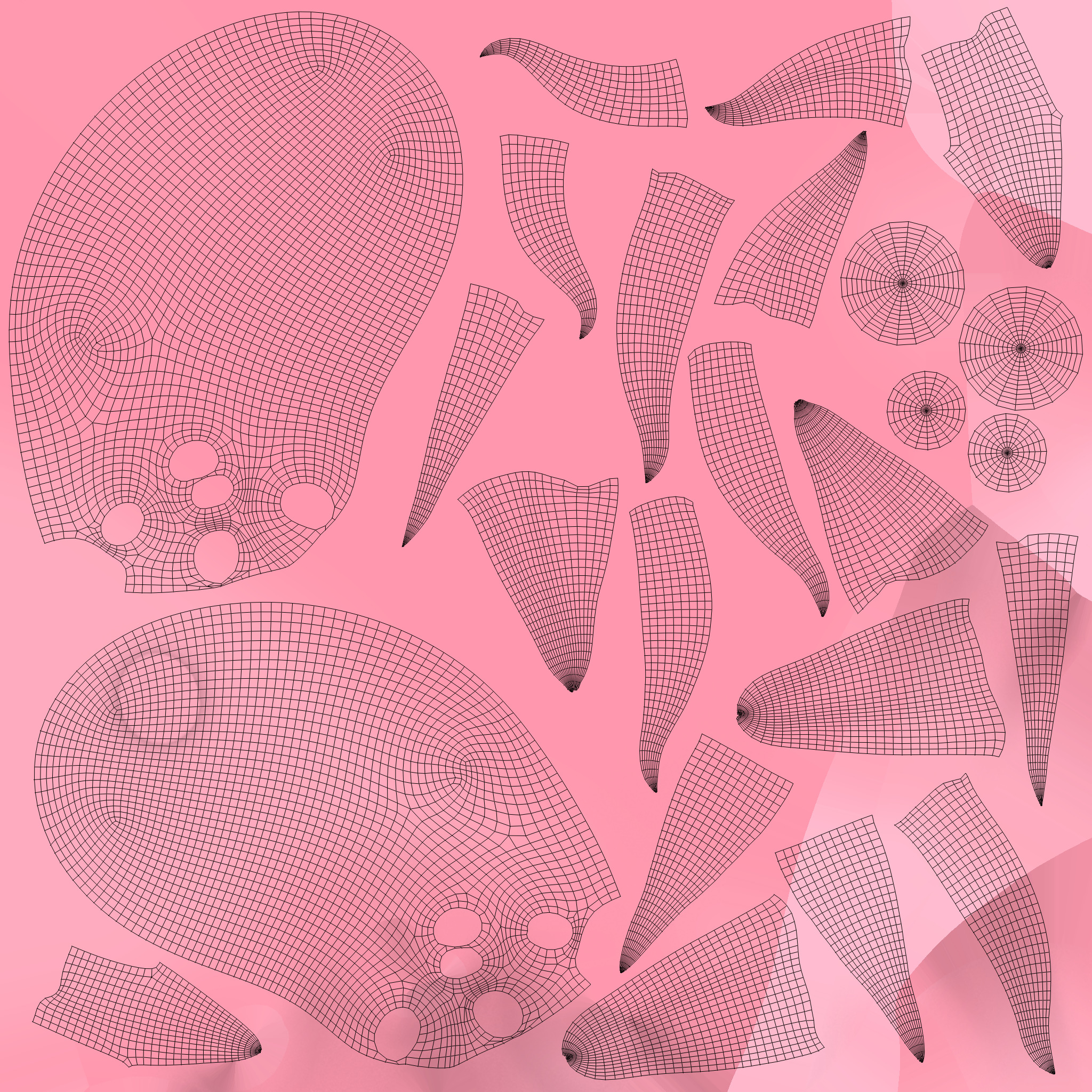 Cartoon Octopus v003 3D model_16