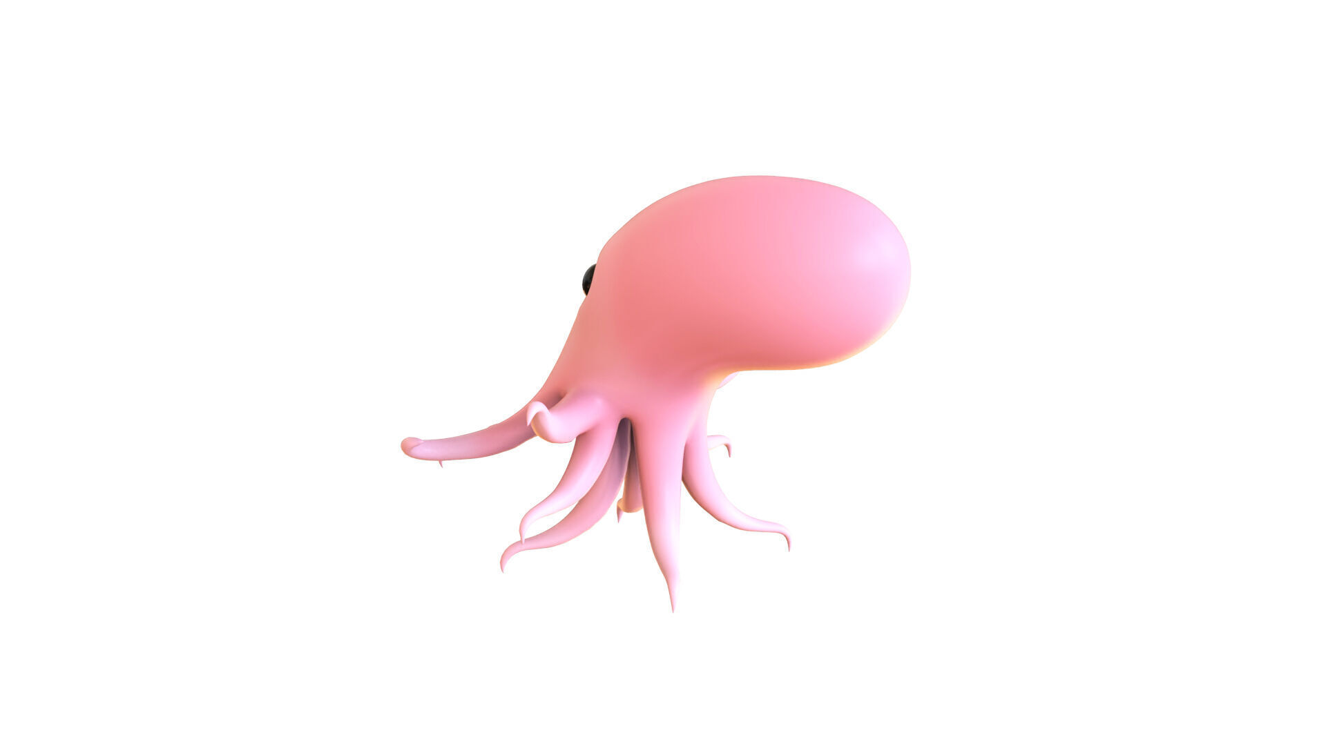 Cartoon Octopus v003 3D model_5