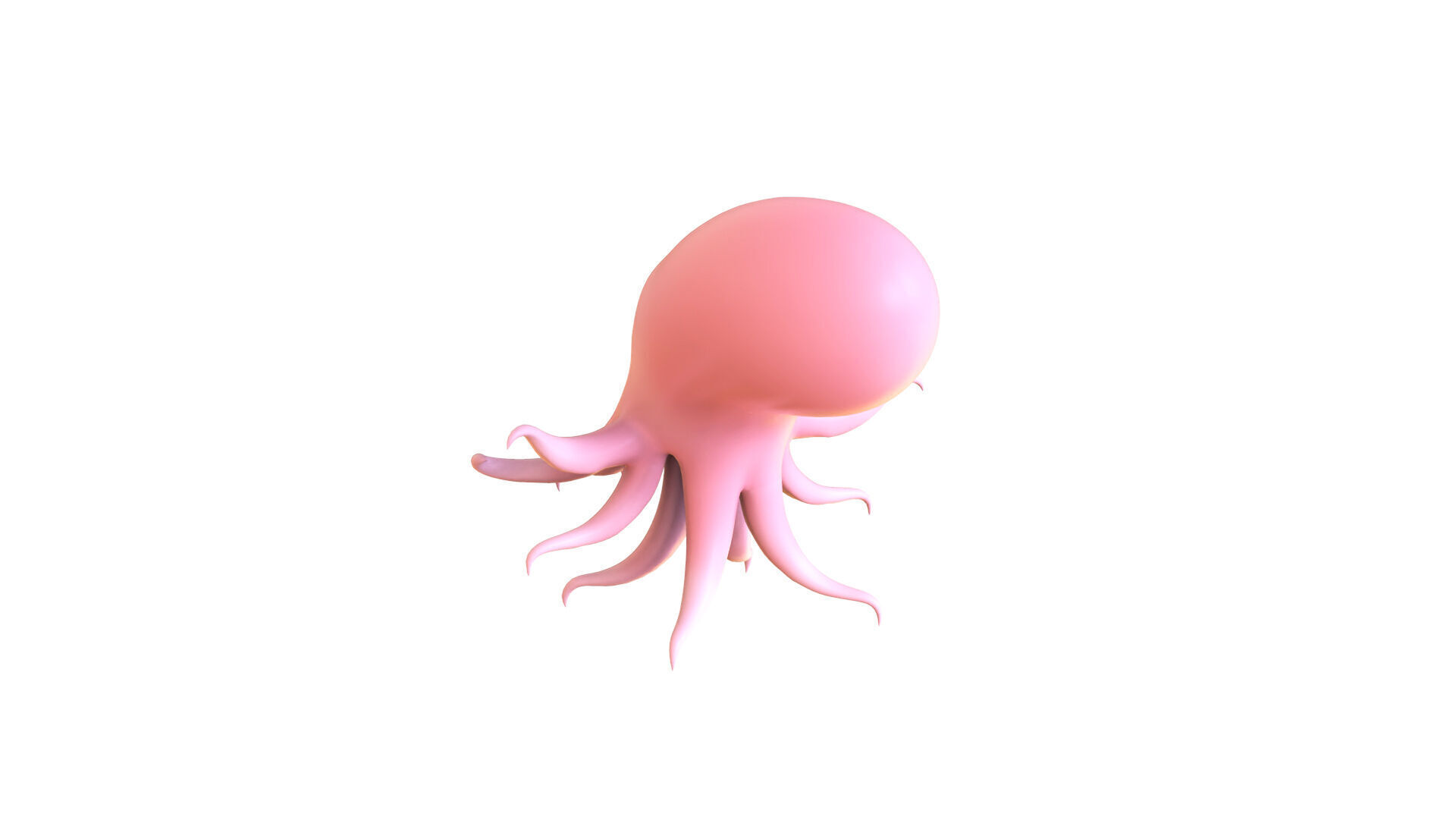 Cartoon Octopus v003 3D model_9