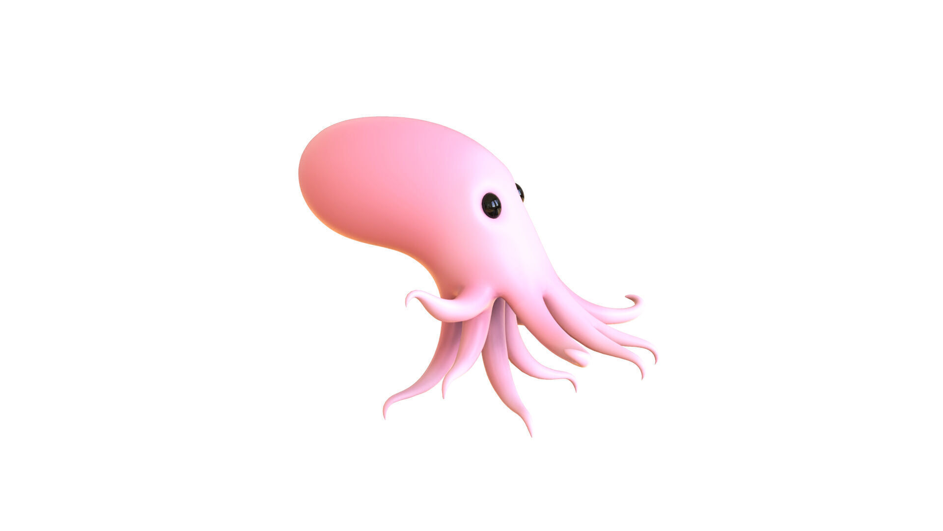 Cartoon Octopus v003 3D model_14