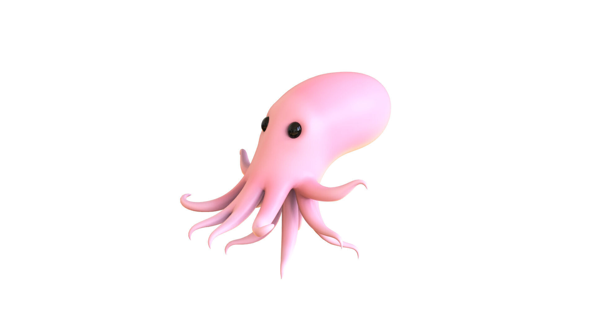 Cartoon Octopus v003 3D model_3