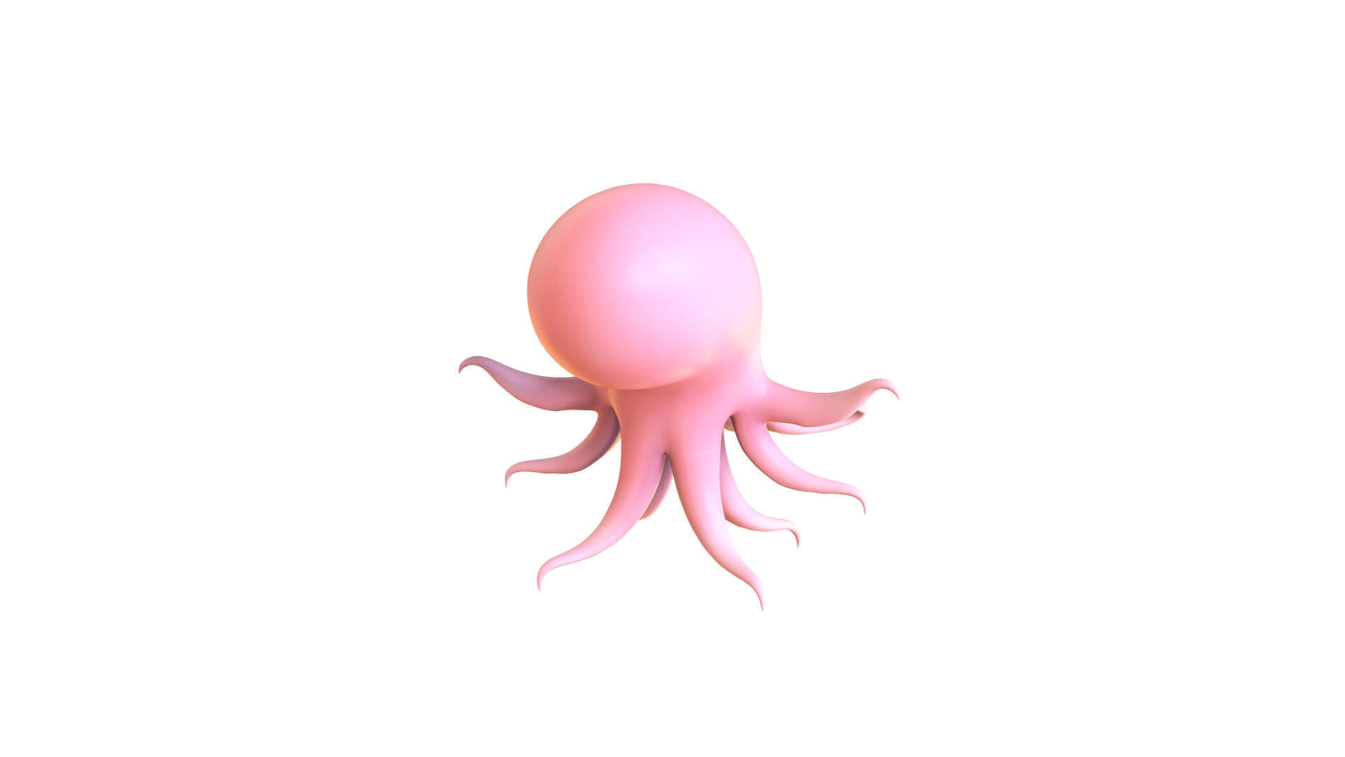 Cartoon Octopus v003 3D model_10