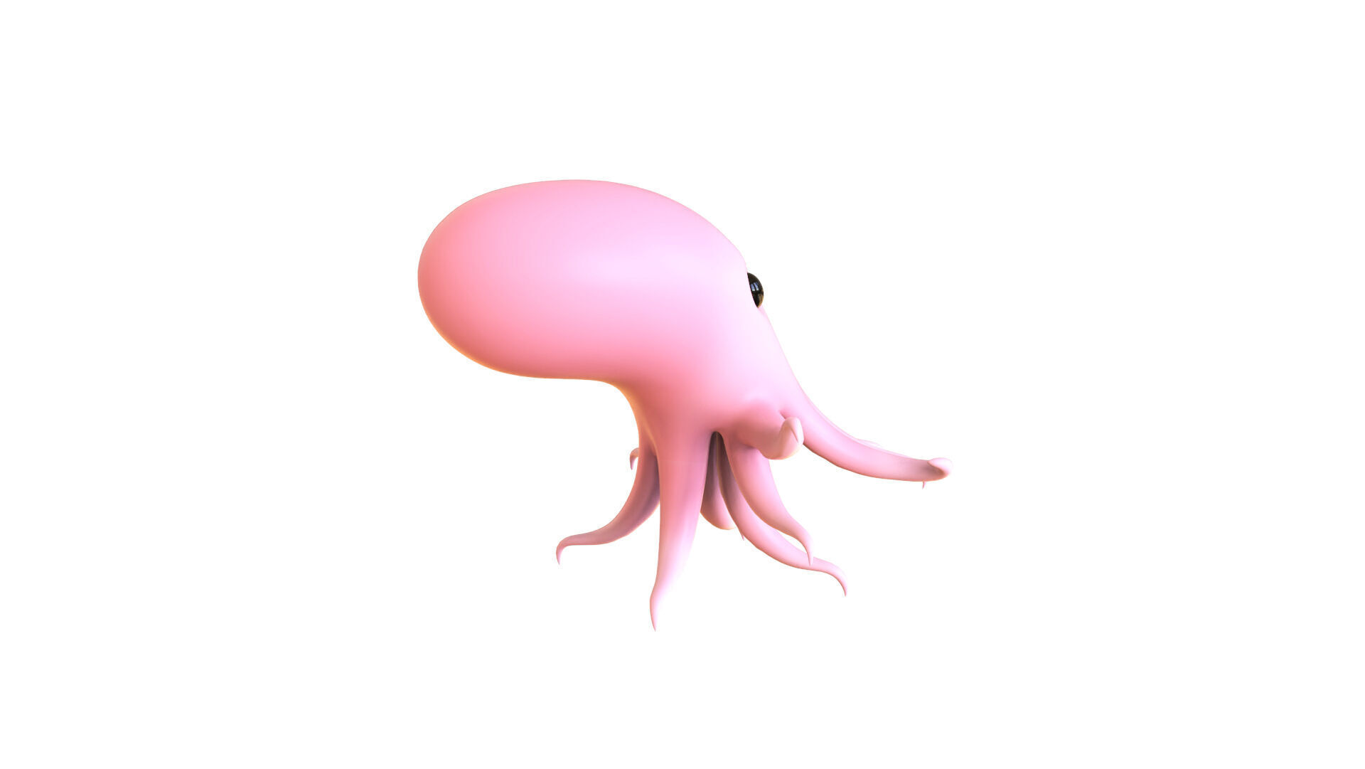 Cartoon Octopus v003 3D model_12
