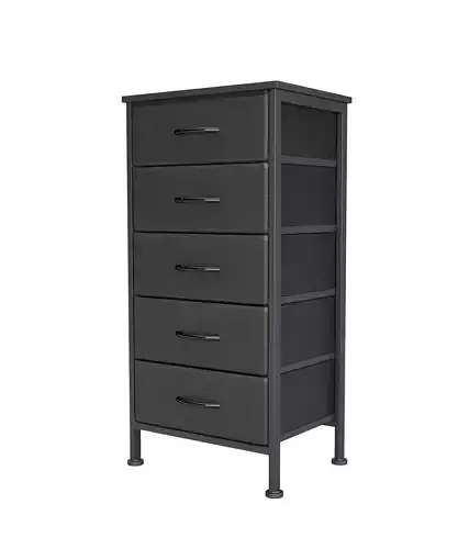 Fixwal White Tall Dresser for Bedroom 3D model