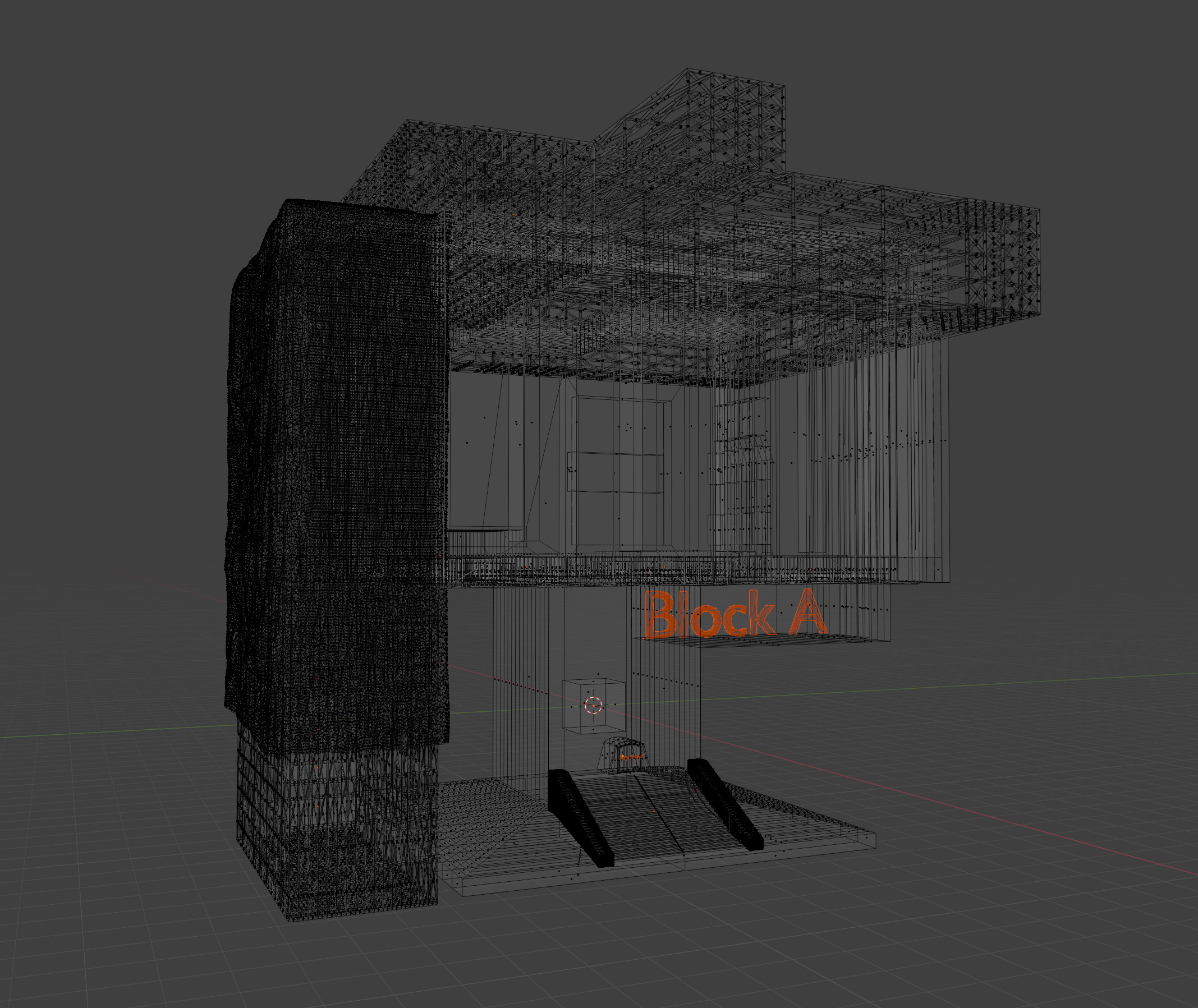 Sci Fi Dystopian Building Block A 3D model_7