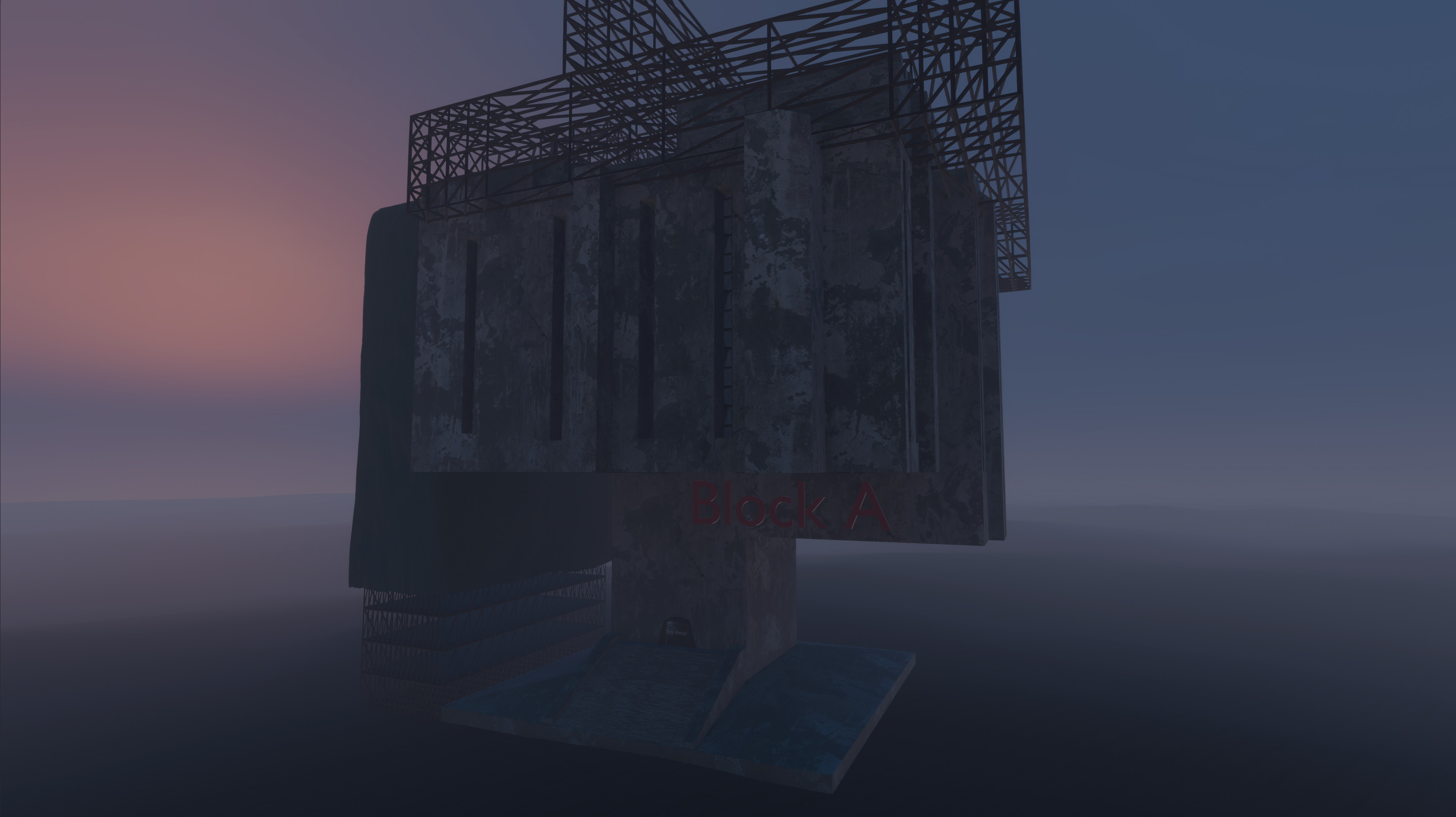 Sci Fi Dystopian Building Block A 3D model_4