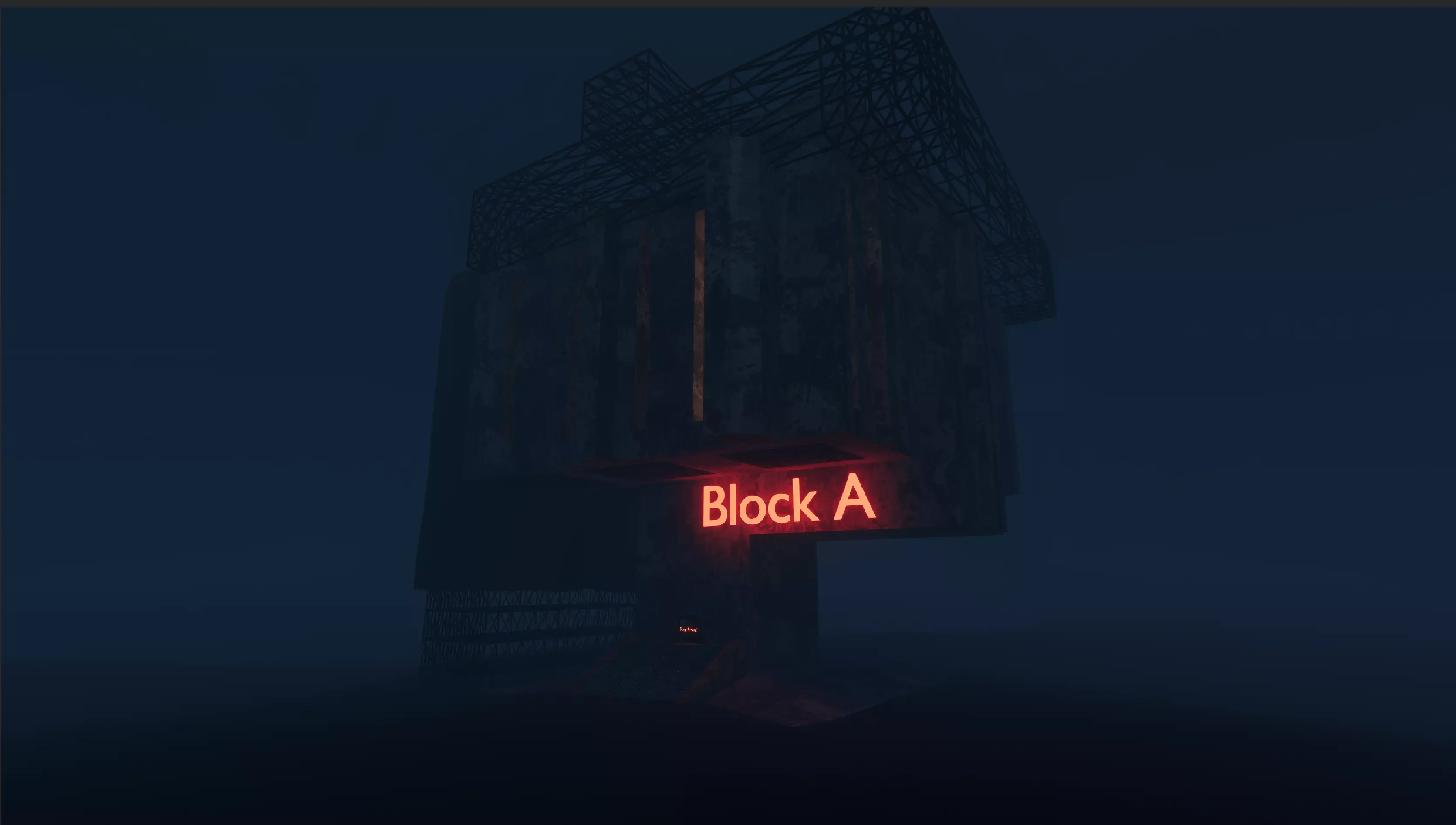 Sci Fi Dystopian Building Block A 3D model_1
