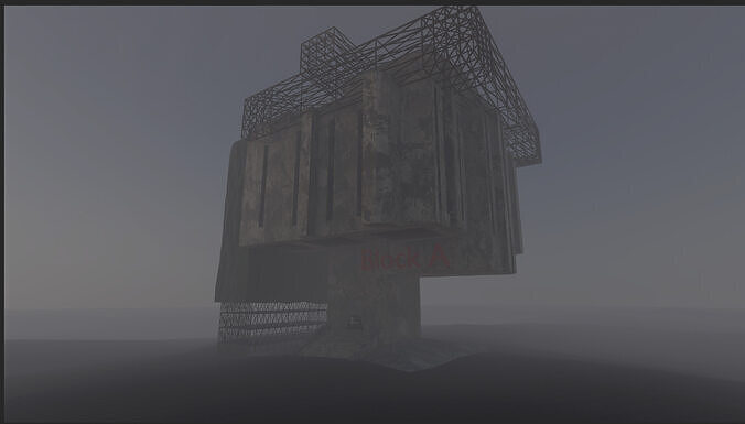Sci Fi Dystopian Building Block A 3D model