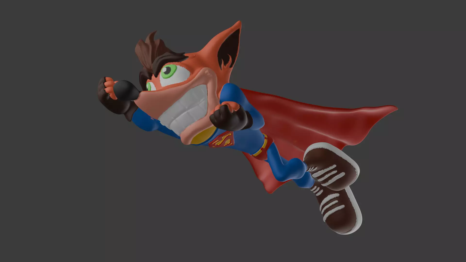 SuperCrash a superman Crashbandicoot fan art 3D print model